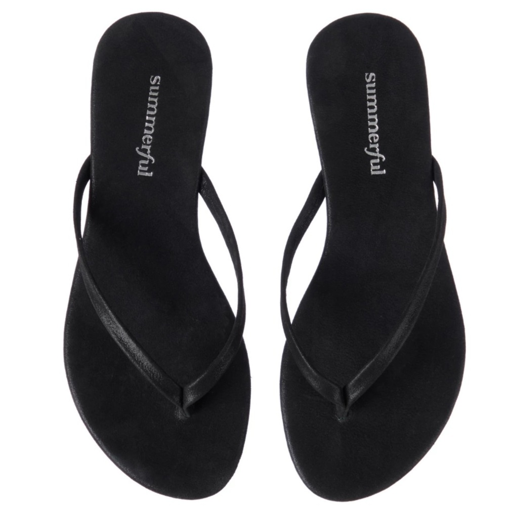 Summerful Metallic Thong Flip Flops